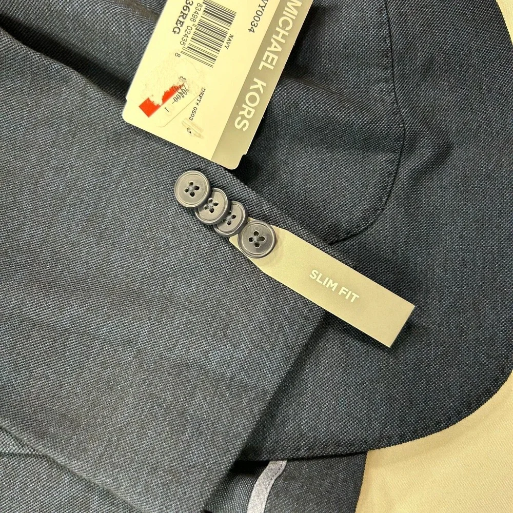 Michael Kors Kimble Sport Coat Mens 36R 36 Navy Blue Modern-Fit Blazer $295‎ NEW